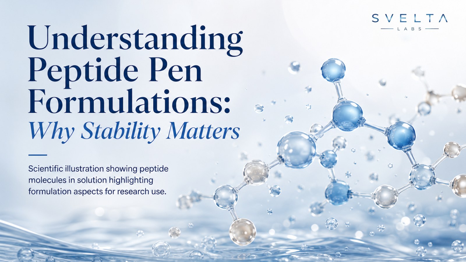 Peptide Pen Formulation and Stability: What Documentation Matters?